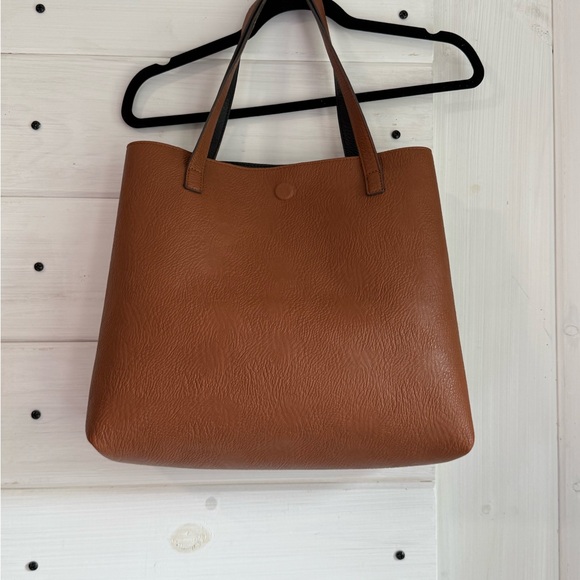 Street Level Black and Brown Totes with Structured Design - Picture 3 of 12